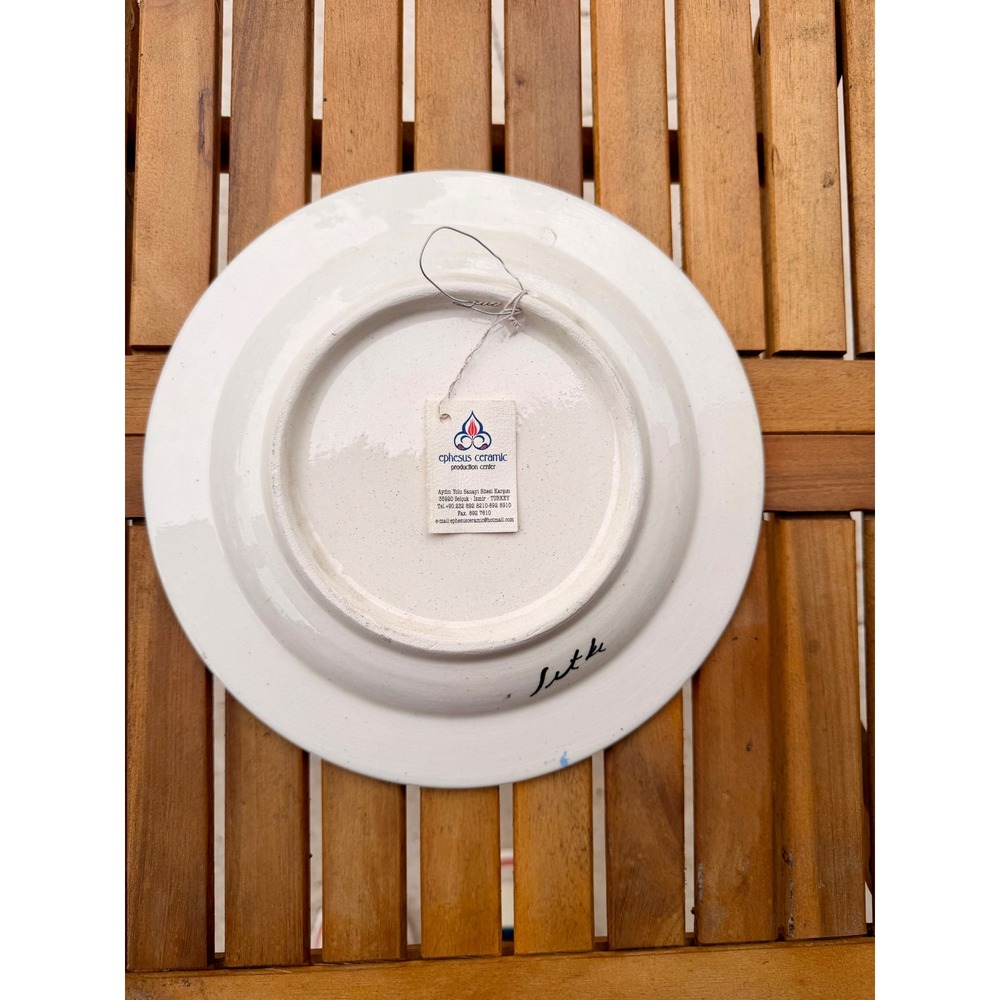 Ephesus Ceramic Turkey Handmade Hand Painted Sailing Ship Decorative Wall Plate - Picture 2 of 3